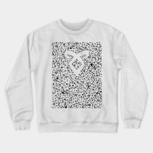 Shadowhunters rune / The mortal instruments - pattern / texture with vanishing angelic power rune (black) - Clary, Alec, Jace, Izzy, Magnus Crewneck Sweatshirt